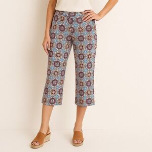 Chico's Capris Pants MultiColor Medallion Bohemian Size 3 US 16 Womens